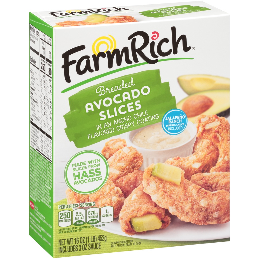slide 2 of 8, Farm Rich Avocado Slices With Dipping Sauce, 16 oz