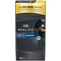 Depend Real Fit Briefs for Men L/XL