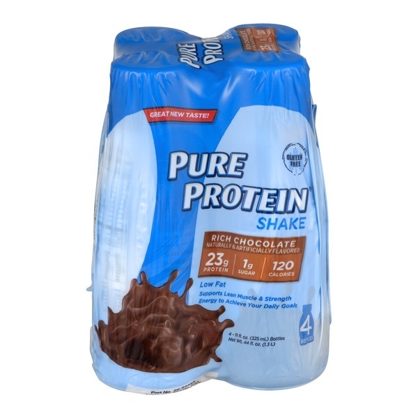 slide 1 of 1, Pure Protein Shakes - Low Fat Rich Chocolate, 44 oz