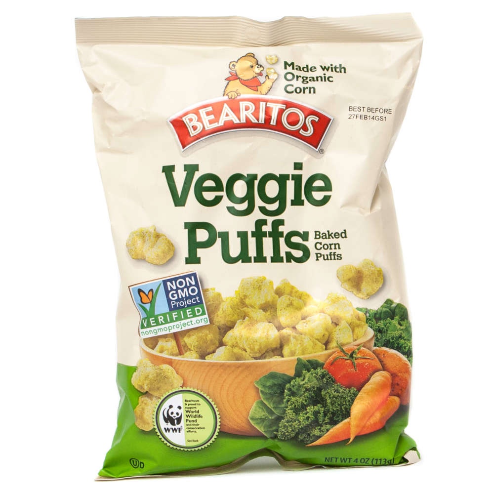 slide 1 of 1, Bearitos Puffs Veggie, 4 oz