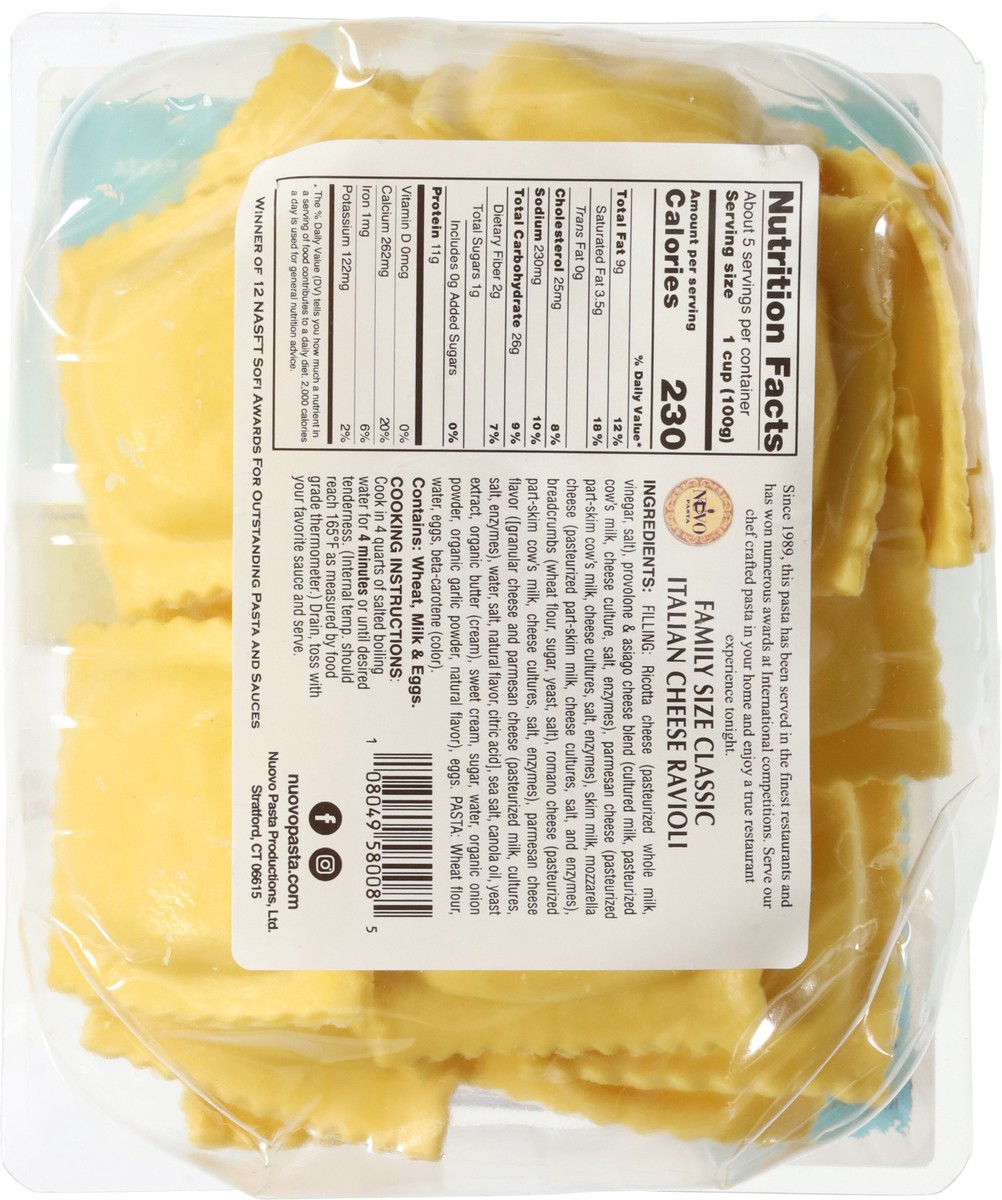 slide 5 of 13, Nuovo Classic Italian Cheese Ravioli Family Size 18 oz, 18 oz