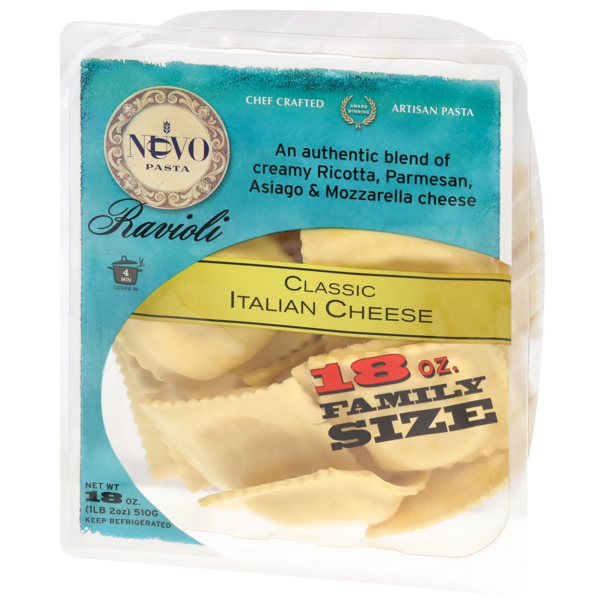 slide 11 of 13, Nuovo Classic Italian Cheese Ravioli Family Size 18 oz, 18 oz