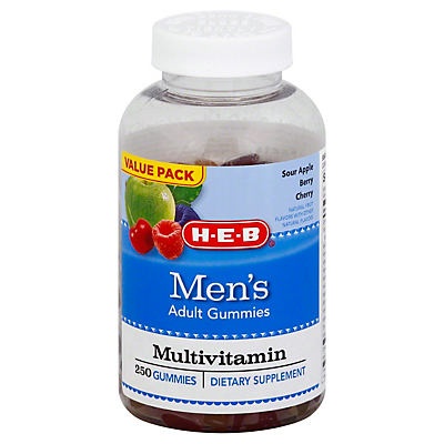 slide 1 of 1, H-E-B Men's Multivitamin Adult Gummies, 250 ct