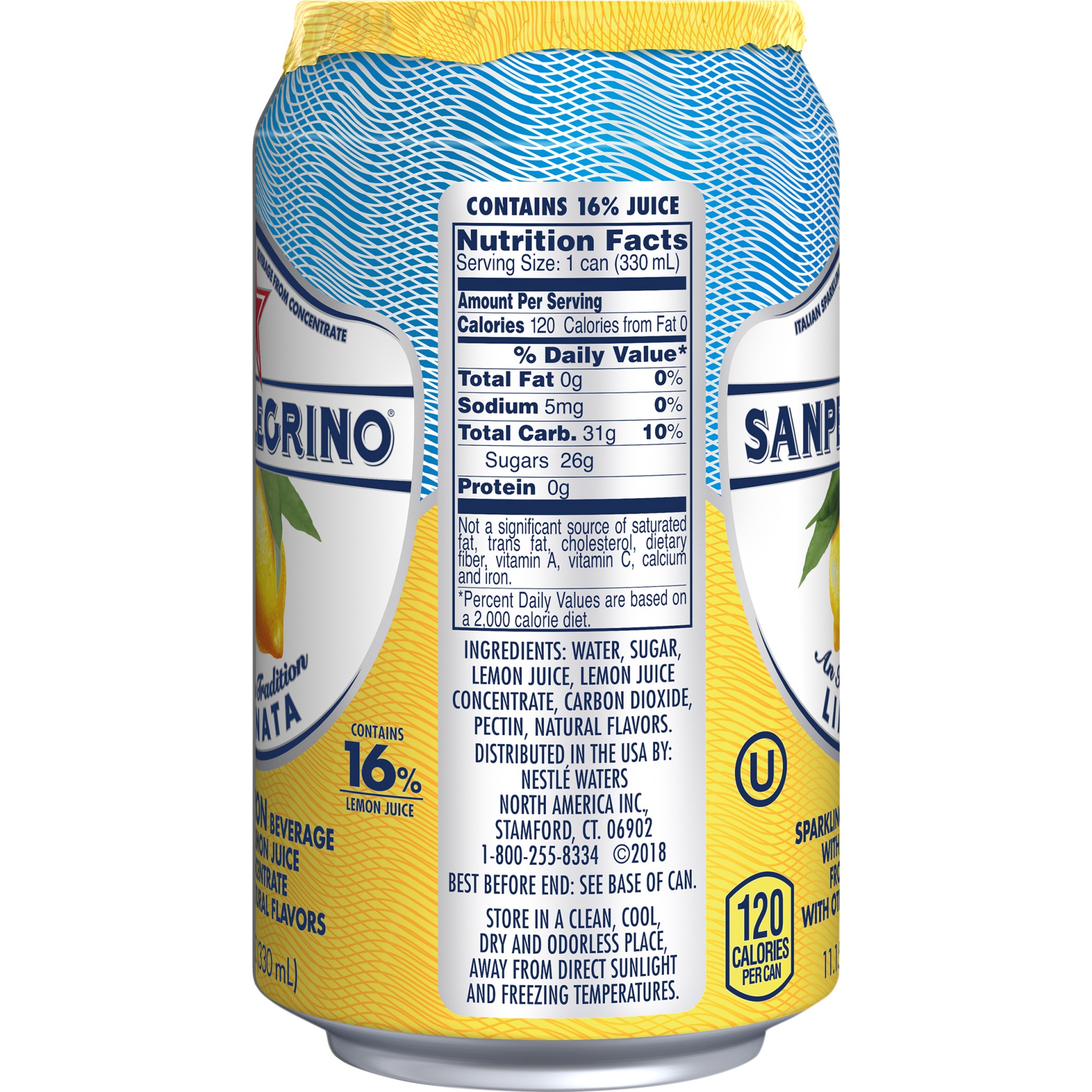 slide 2 of 6, SANPELLEGRINO Lemon Italian Sparkling Drinks, 11.15 fl oz. Can, 11.15 oz