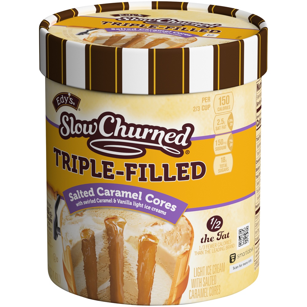 slide 6 of 8, Dreyer's Slow Churned Salted Caramel Cores Ice Cream, 48 oz