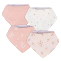 Just Born ® Baby Girl 4 Pack Bandana Bibs
