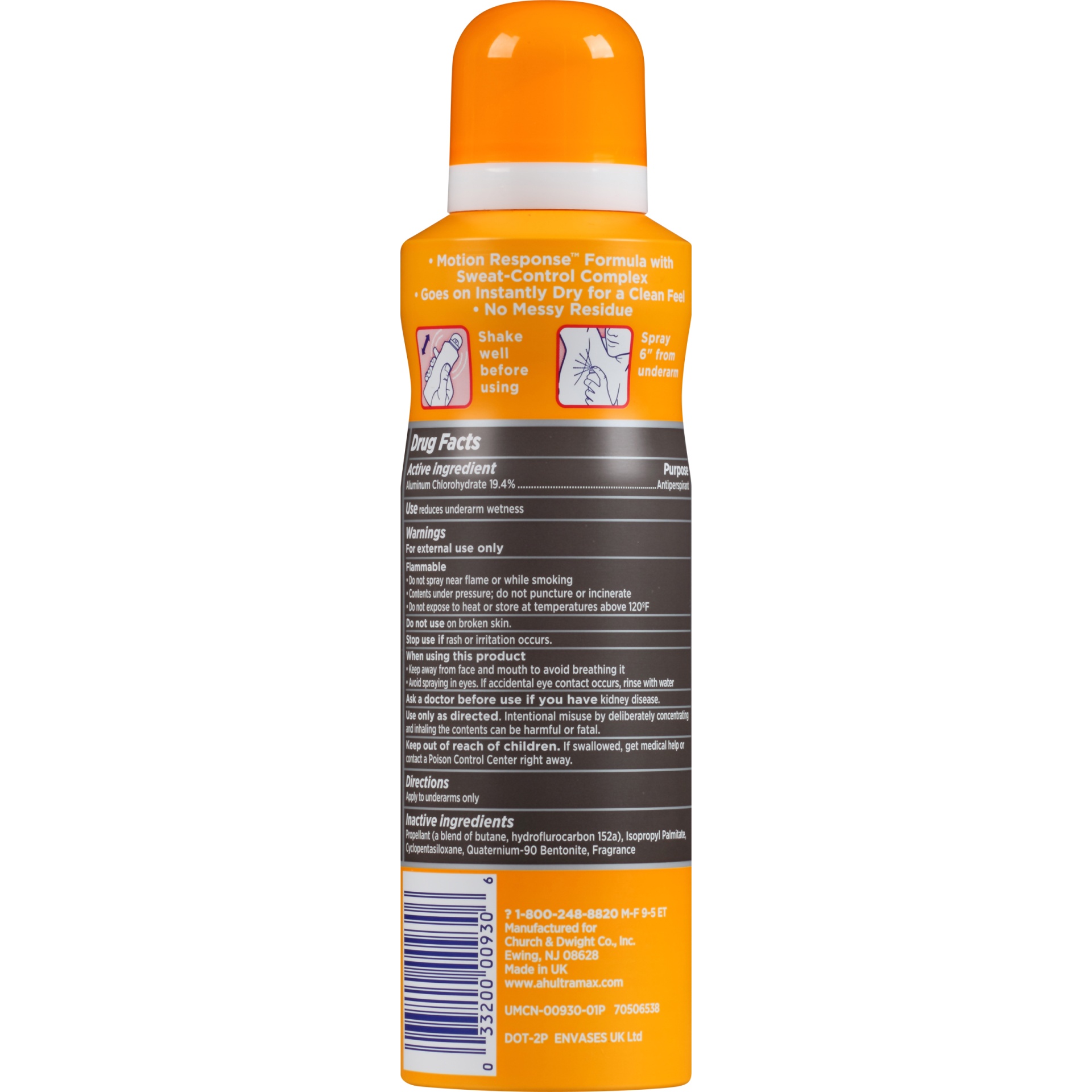 slide 4 of 4, ARM & HAMMER Ultra Max Confidence Dry Spray Antiperspirant Deodorant, 4 oz