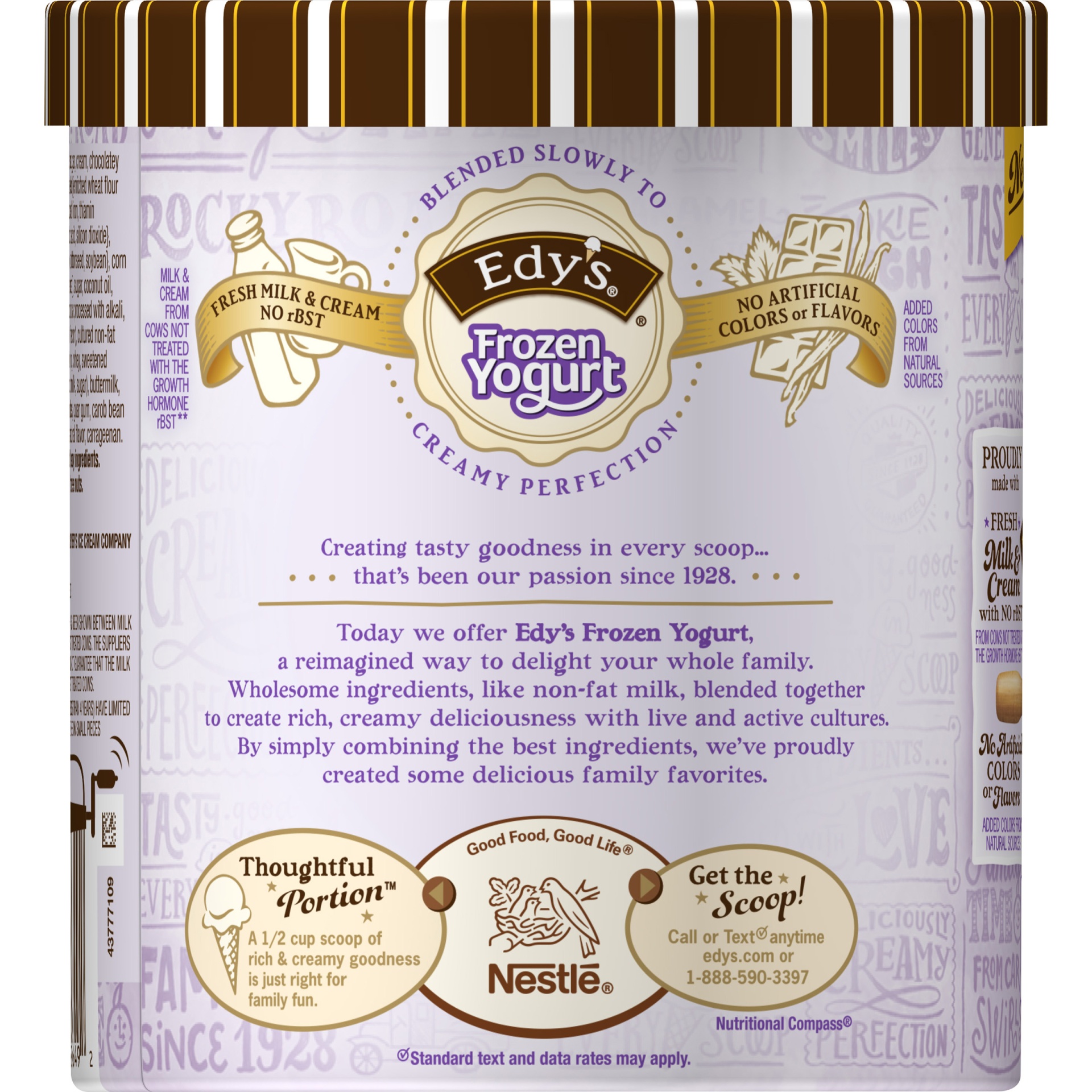 slide 5 of 6, Edy's/Dreyer's Salted Caramel Pretzel Frozen Yogurt, 48 fl oz