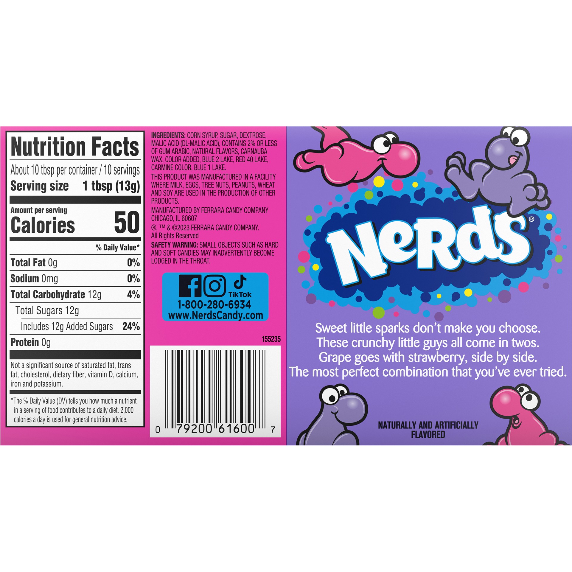 slide 4 of 5, Nerds Grape & Strawberry Candy 5 oz, 5 oz