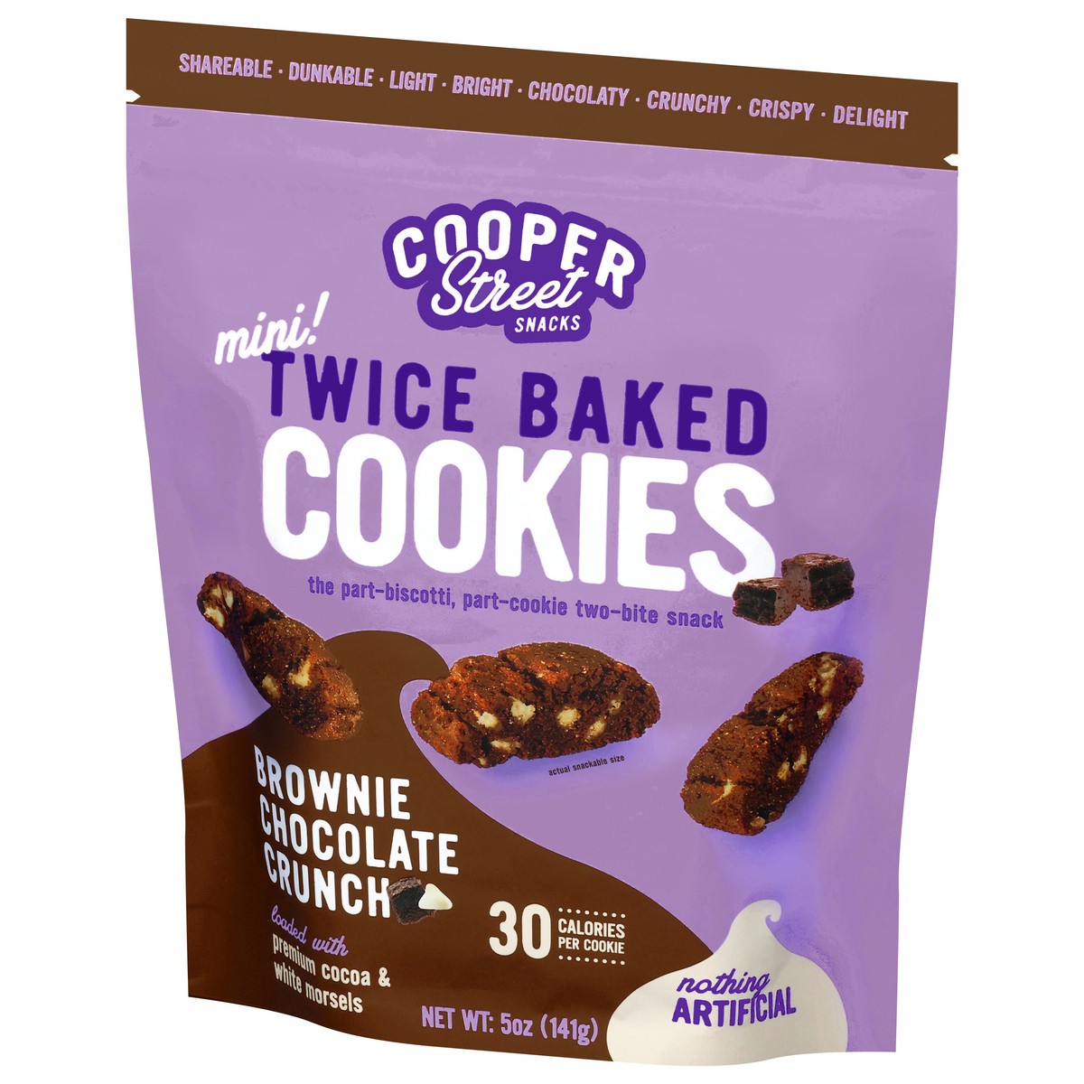 slide 2 of 4, Cooper Street Cookies Twice Baked Brownie Chocolate Crunch Mini Cookies 5 oz, 5 oz