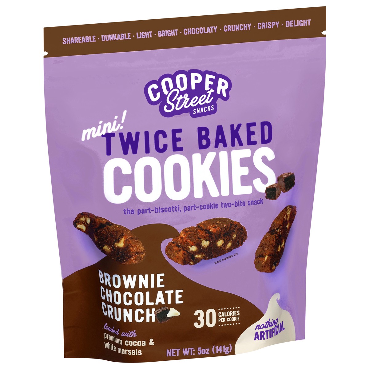 slide 3 of 4, Cooper Street Cookies Twice Baked Brownie Chocolate Crunch Mini Cookies 5 oz, 5 oz