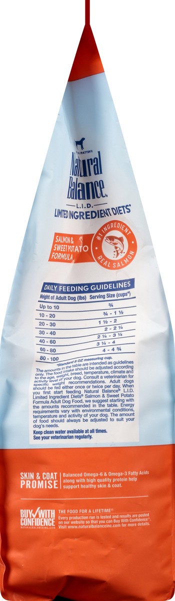 slide 6 of 9, Natural Balance L.I.D. Limited Ingredient Diets Grain Free Salmon & Sweet Potato Formula Dog Food 4 lb, 4 lb