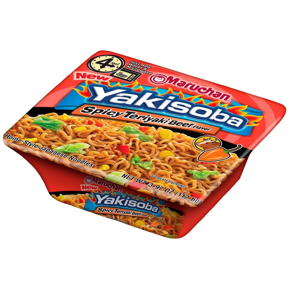 slide 5 of 8, Maruchan Yakisoba Spicy Teriyaki Beef Flavor Noodles, 3.97 oz