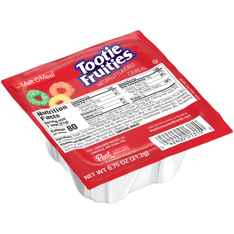 slide 2 of 5, Malt-O-Meal Tootie Fruities Single Serve, 0.75 oz