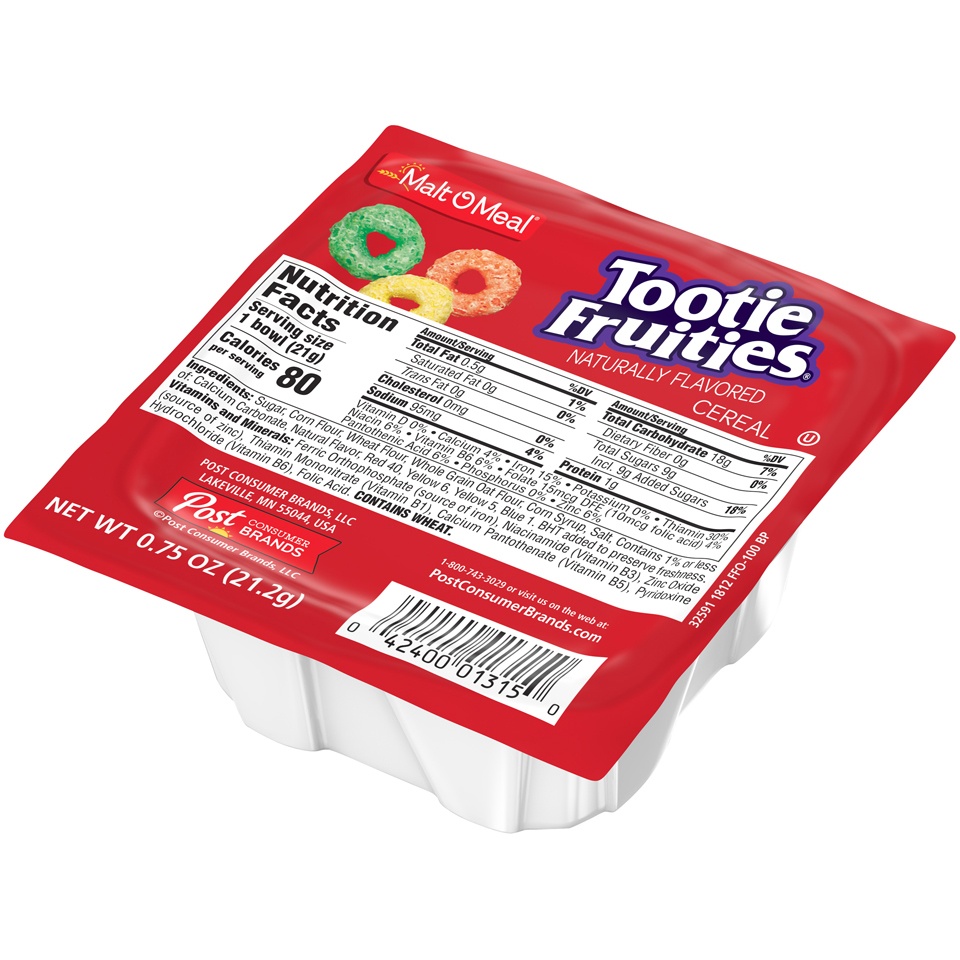 slide 3 of 5, Malt-O-Meal Tootie Fruities Single Serve, 0.75 oz