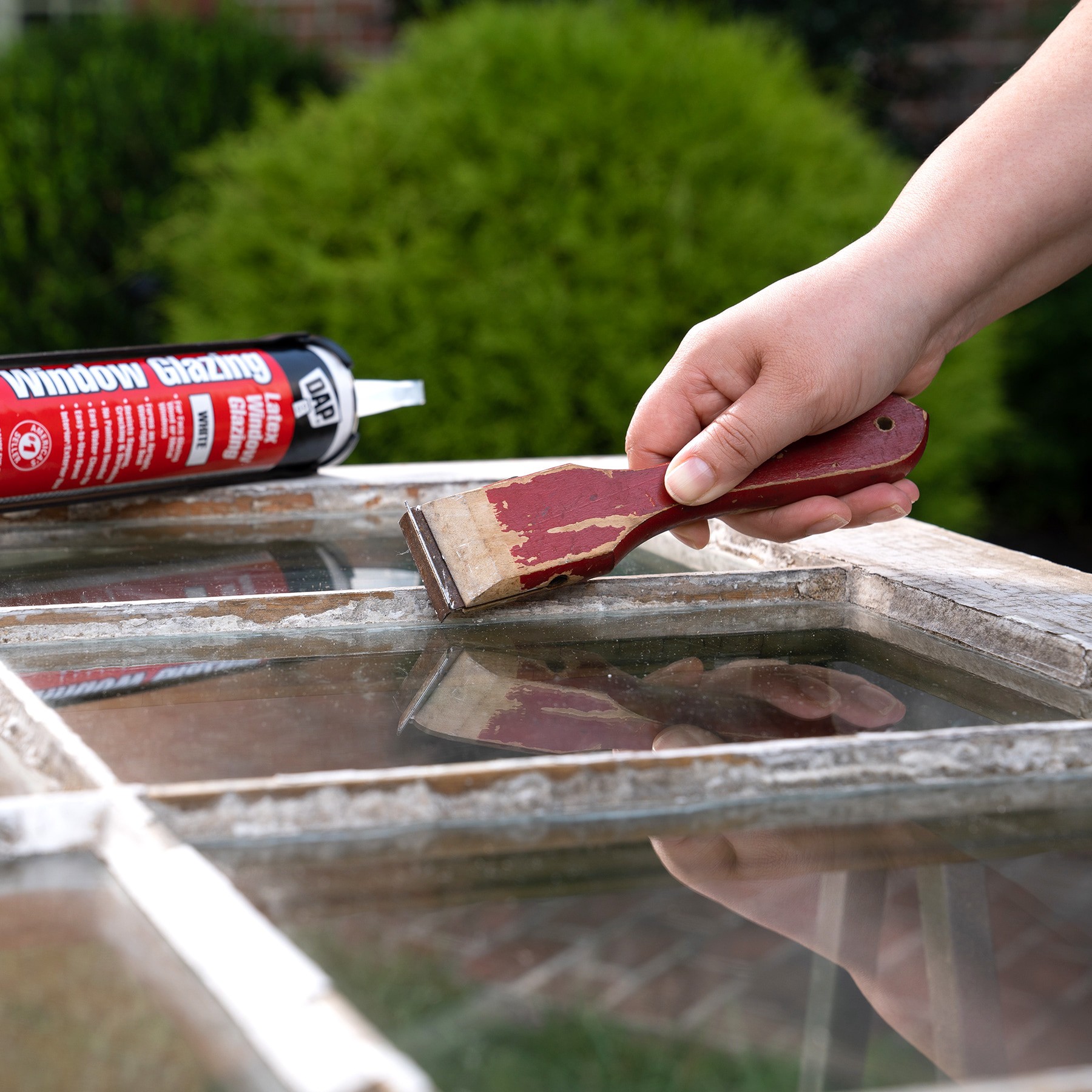 slide 6 of 6, DAP White Interior/Exterior Waterproof , Window glazing compound 10.1 Ounce(s), 1 ct