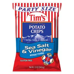 Tim's Tim's Sea Salt & Vinegar Extra Thick & Crunchy Potato Chips - 13 oz