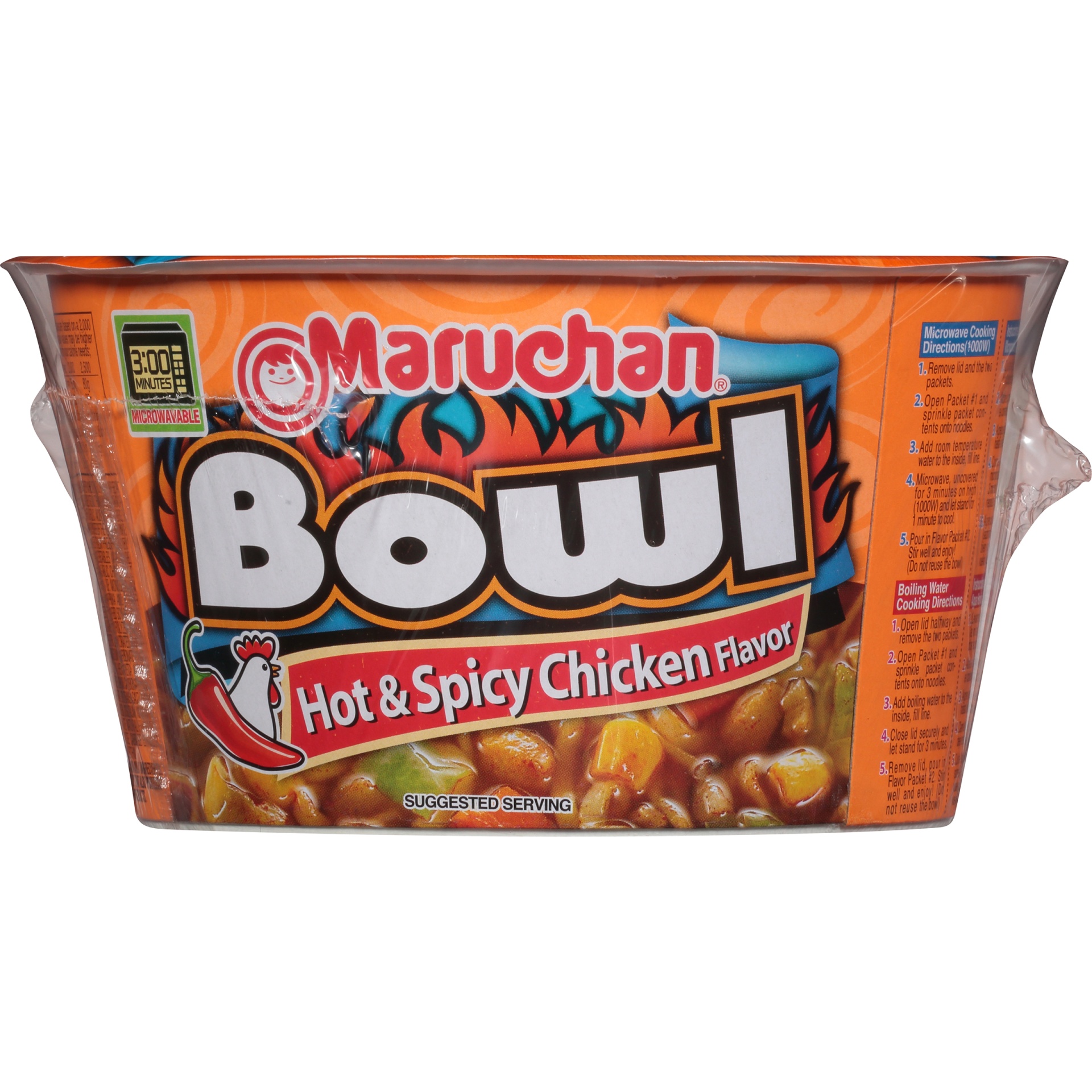 slide 2 of 7, Maruchan Hot & Spicy Chicken Flavor Ramen Bowl 3.32 oz Cup, 3.32 oz