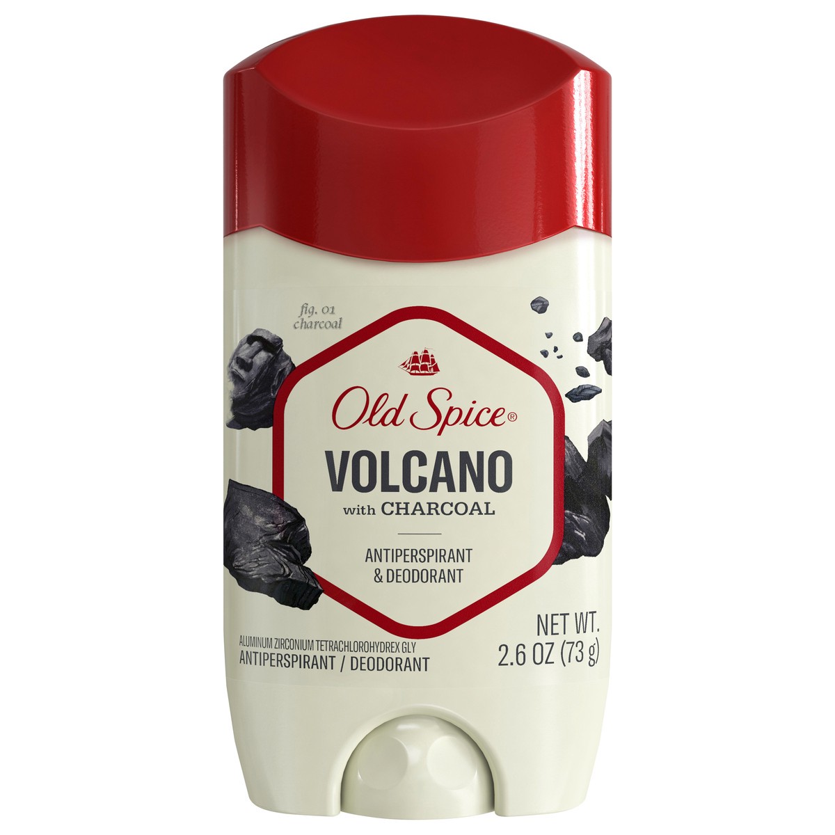 slide 1 of 3, Old Spice Antiperspirant and Deodorant for men, 24/7 Sweat and Odor Protection, Volcano with Charcoal Scent, Invisible Solid Stick, 2.6oz, 2.6 oz