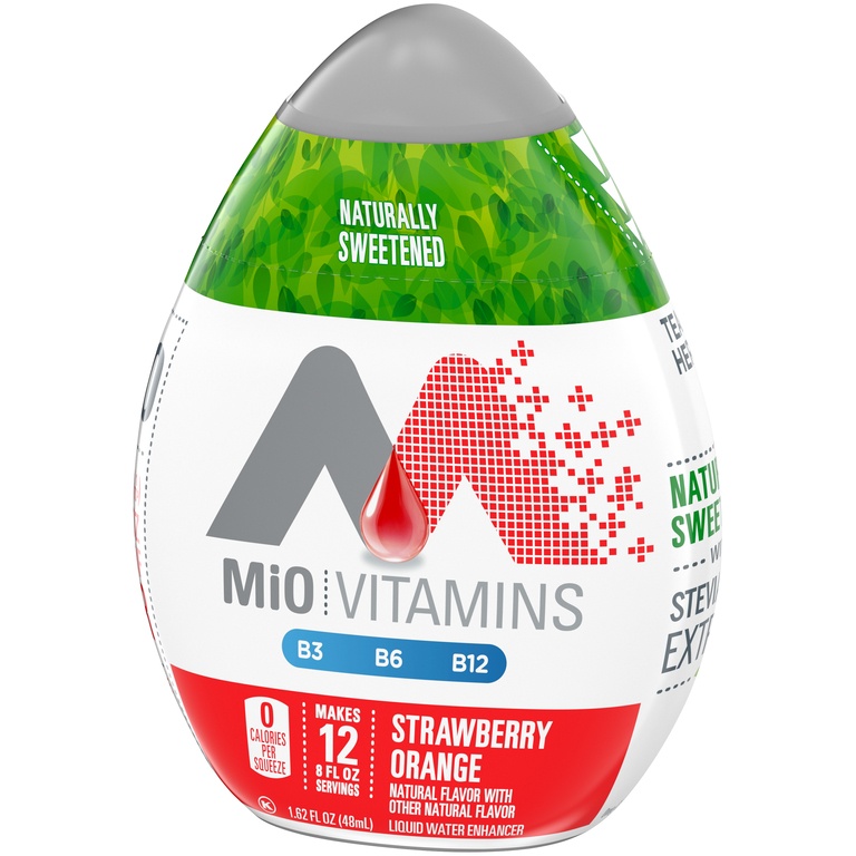 slide 3 of 7, MiO Vitamins Strawberry Orange Liquid Water Enhancer - 1.62 fl oz, 1.62 fl oz