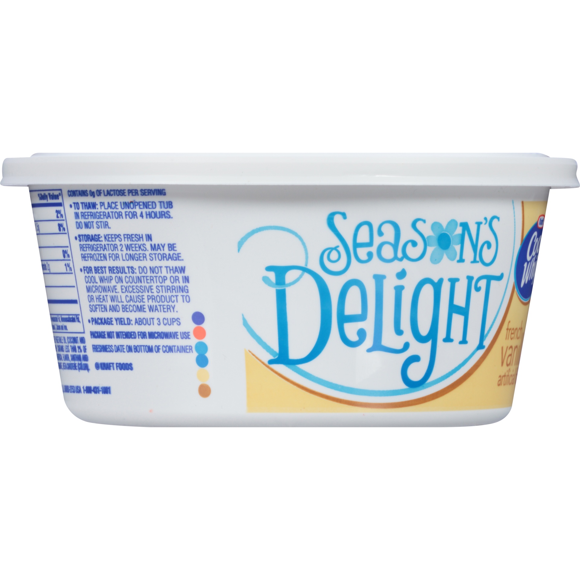 Kraft Cool Whip Season's Delight French Vanilla Whipped Topping 8 oz