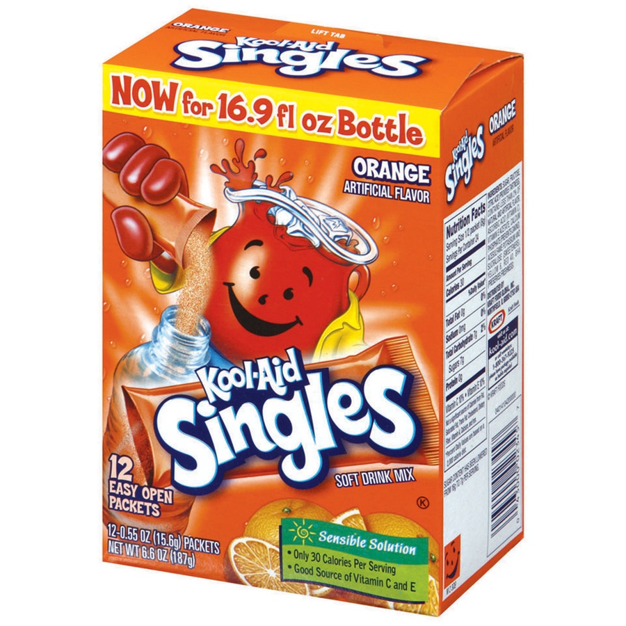 slide 3 of 3, Kool Aid Orange Singles - 12/ 6.6 oz, 12 ct; 6.6 oz