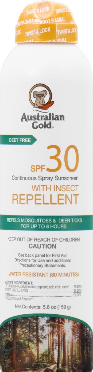 slide 1 of 9, Australian Gold Ag Spf 30 Insect Repellent, 6 fl oz