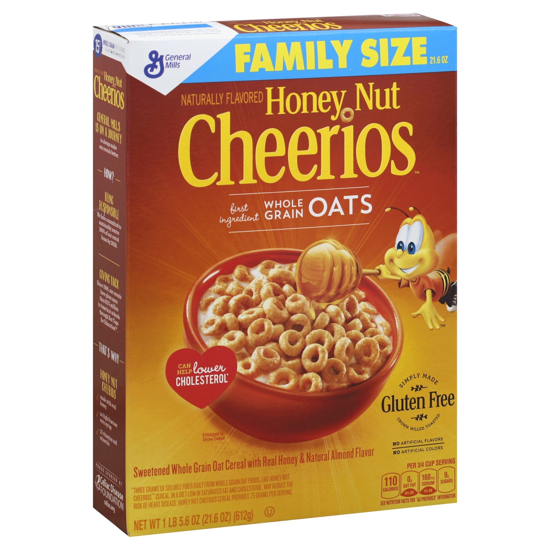 slide 1 of 1, Cheerios Honey Nut Breakfast Cereal - General Mills, 21.6 oz