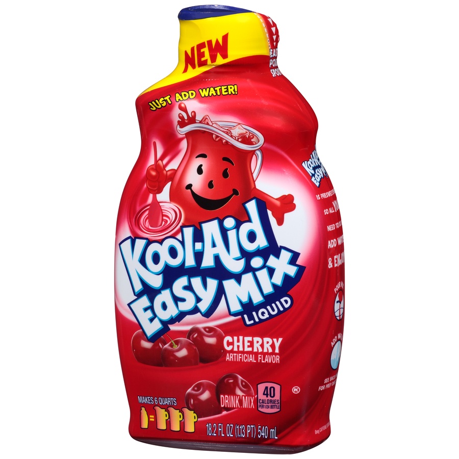 slide 3 of 8, Kool-Aid Liquid Cherry, 18.2 oz