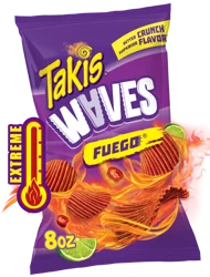 Takis Waves Extreme Fuego Wavy Potato Chips 8 oz