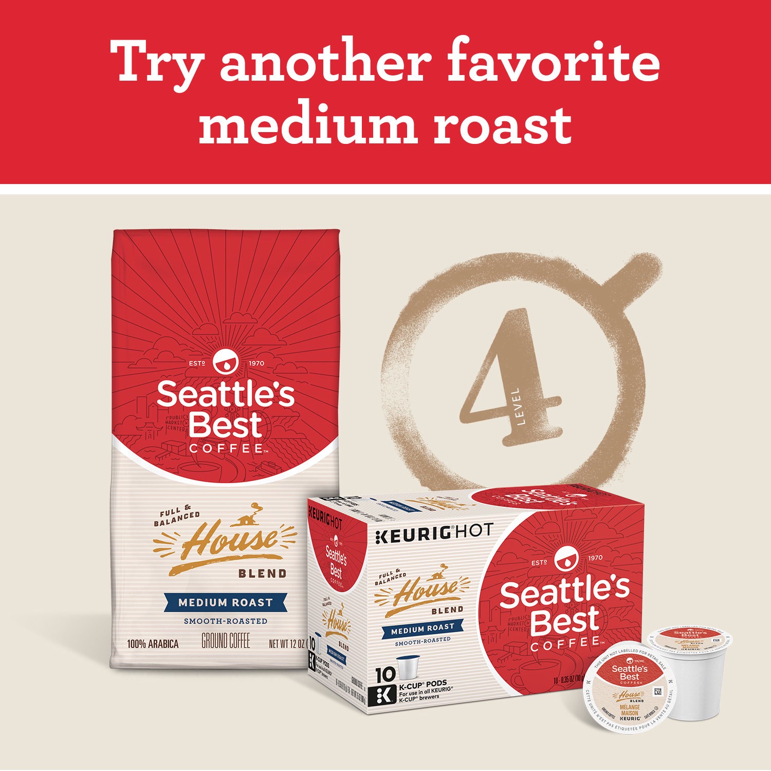 slide 3 of 4, Seattle's Best Coffee Portside Blend Medium Roast Ground Coffee -12oz Bag, 12 oz