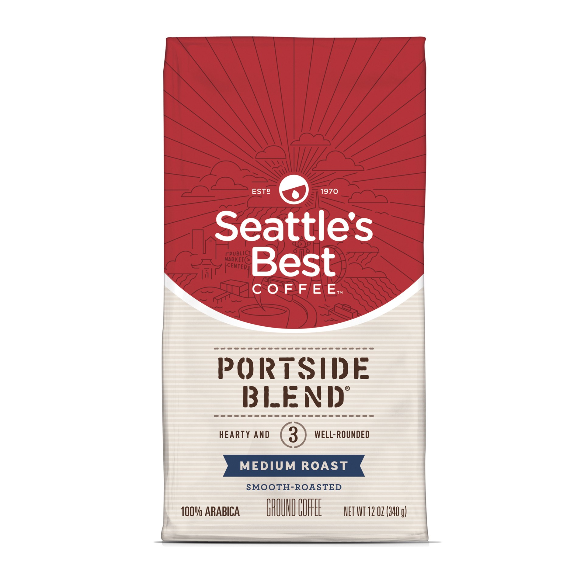 slide 1 of 4, Seattle's Best Coffee Portside Blend Medium Roast Ground Coffee -12oz Bag, 12 oz