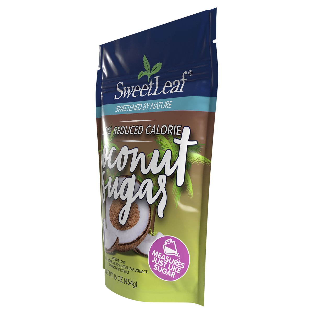slide 3 of 12, SweetLeaf 50% Reduced Calorie Coconut Sugar, 16oz bag, 16 oz