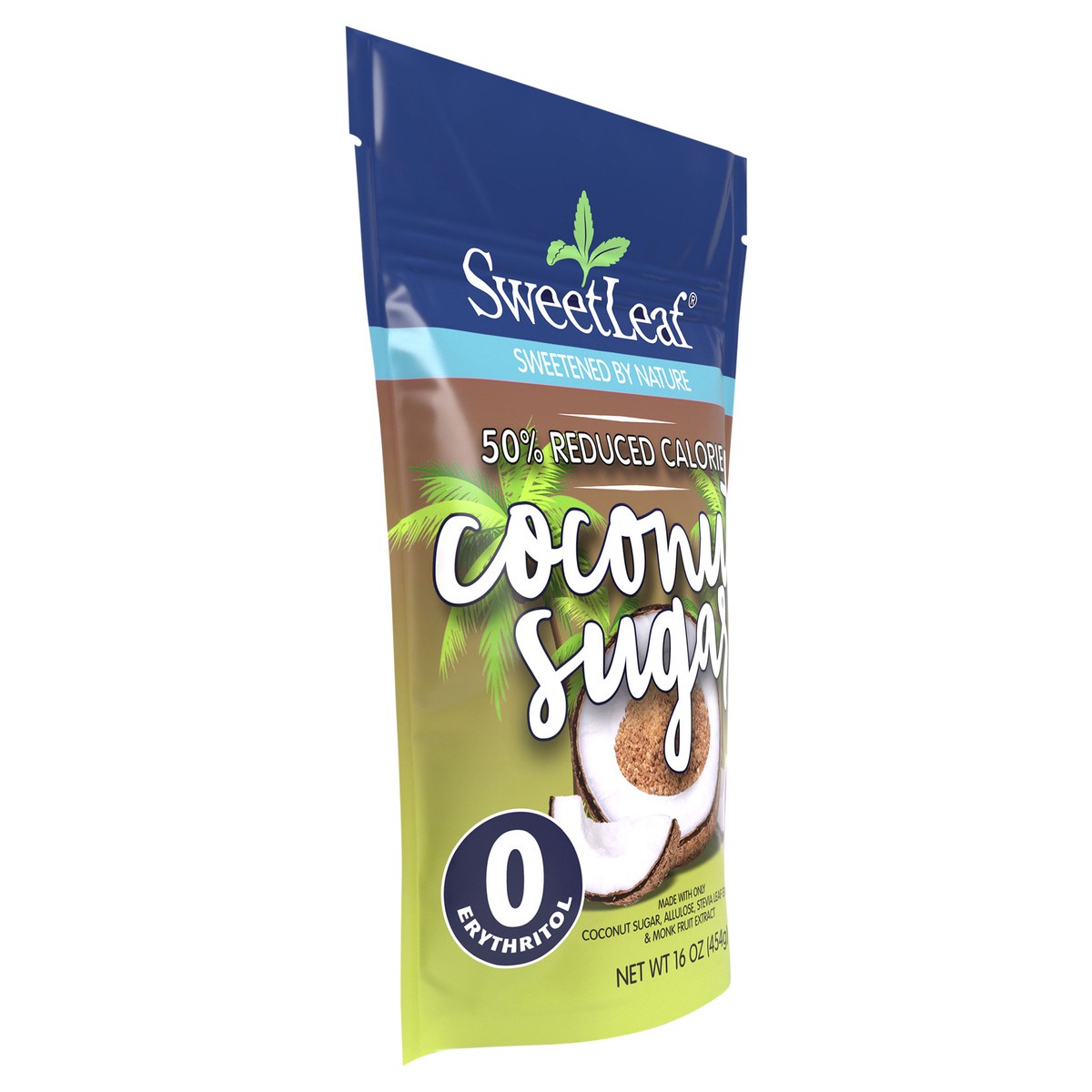slide 2 of 12, SweetLeaf 50% Reduced Calorie Coconut Sugar, 16oz bag, 16 oz