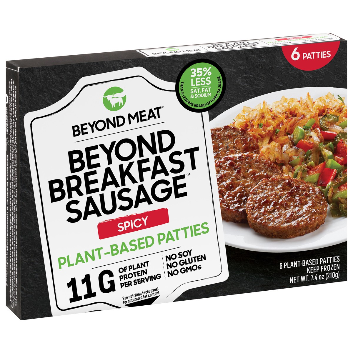 slide 2 of 9, Beyond Meat Beyond Breakfast Sausage Spicy Plant-Based Breakfast Patties - Frozen - 7.4oz, 7.4 oz