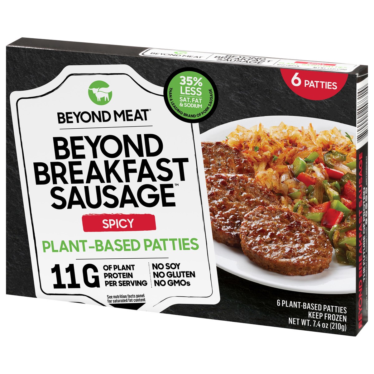 slide 9 of 9, Beyond Meat Beyond Breakfast Sausage Spicy Plant-Based Breakfast Patties - Frozen - 7.4oz, 7.4 oz