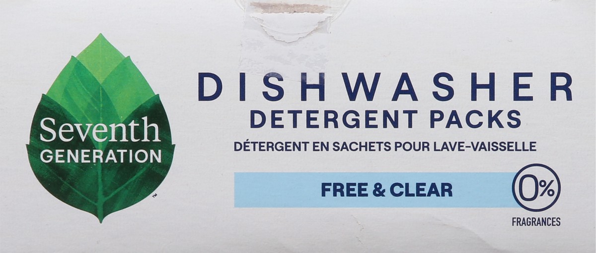 slide 10 of 12, Seventh Generation Dishwasher Detergent Packs Free & Clear, 20 count, 20 ct