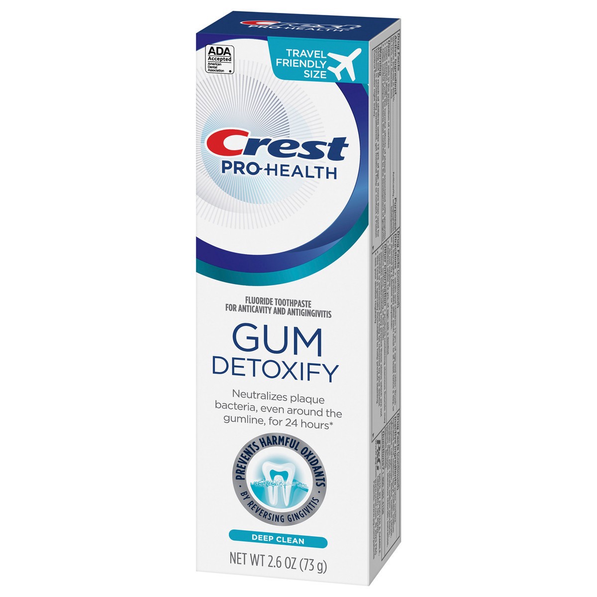 slide 2 of 10, Crest Pro-Health Gum Detoxify Toothpaste 2.6 oz- Anticavity, Antibacterial Flouride Toothpaste, Clinically Proven Gum, Sensitive, and Enamel Protection, Plaque Control, 2.6 oz