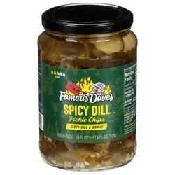 Famous Dave's Hot Spicy Dill Pickle Chips 24 fl oz