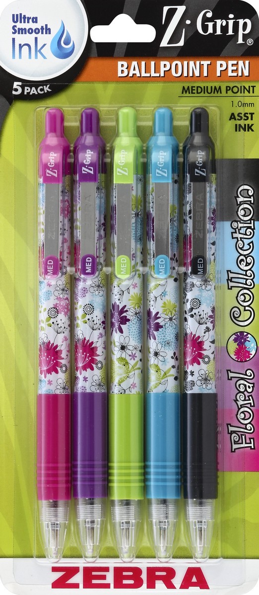slide 1 of 3, Z Grip Ballpoint Pen 5 ea, 5 ct