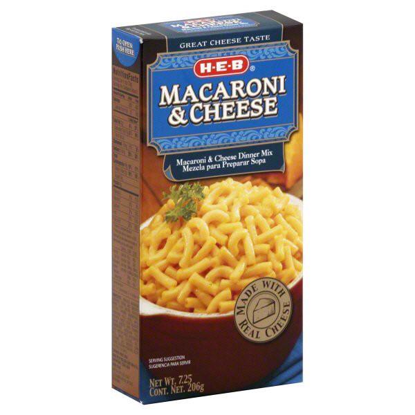 slide 1 of 1, H-E-B Macaroni & Cheese Dinner Mix, 7.25 oz