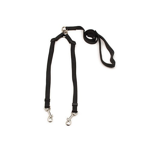 slide 1 of 1, Petmate Aspen Pet by Petmate Take Two Adjustable Leash in Black, 5/8" Width, MED