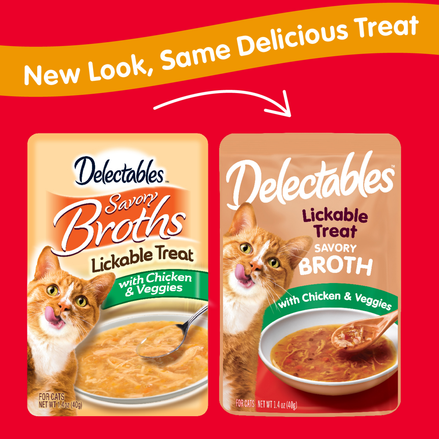 slide 2 of 2, Delectables Savory Broths Lickable Treat, Chicken & Veggies, 1.4 oz