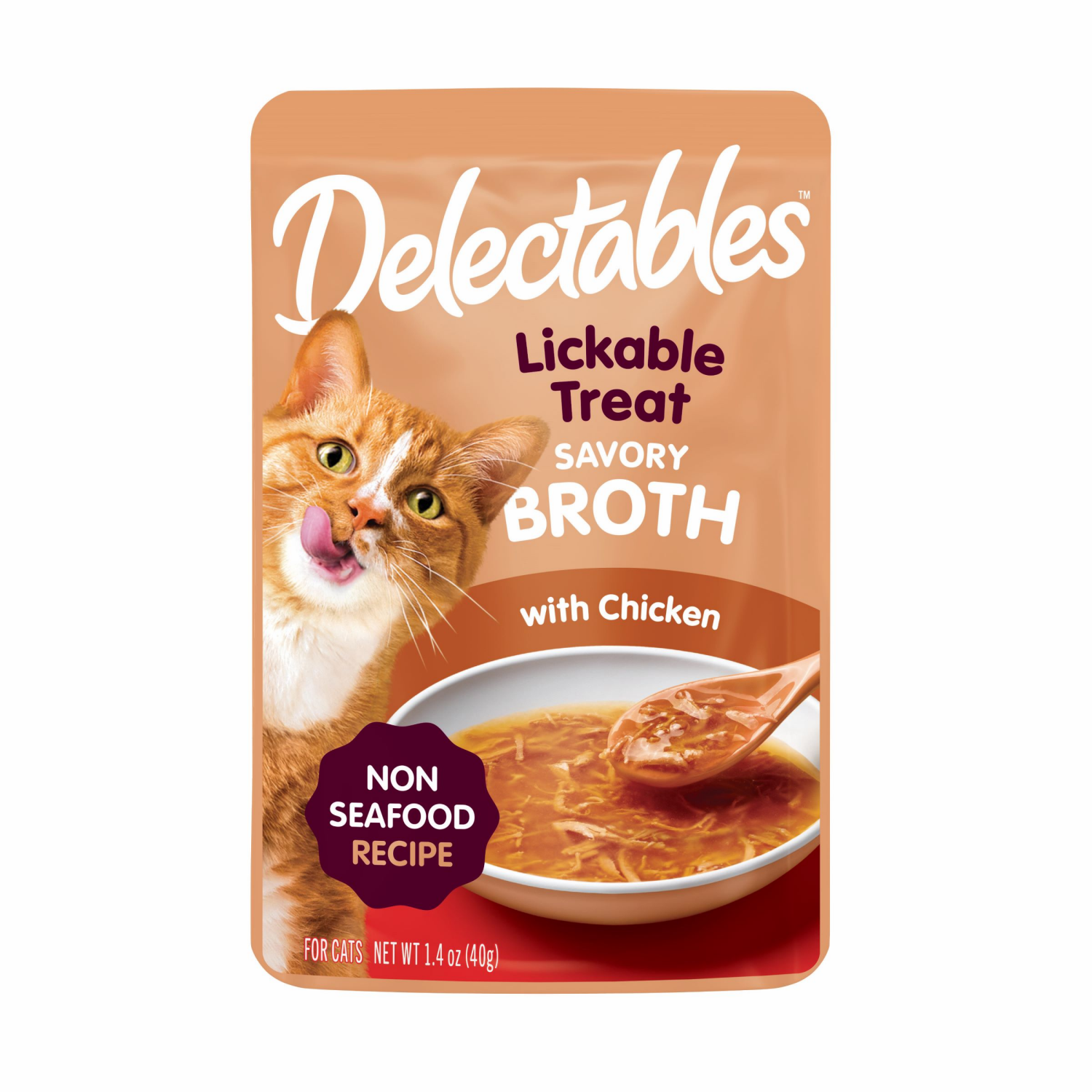 slide 1 of 2, Delectables Savory Broths Lickable Treat, Chicken, 1.4 oz