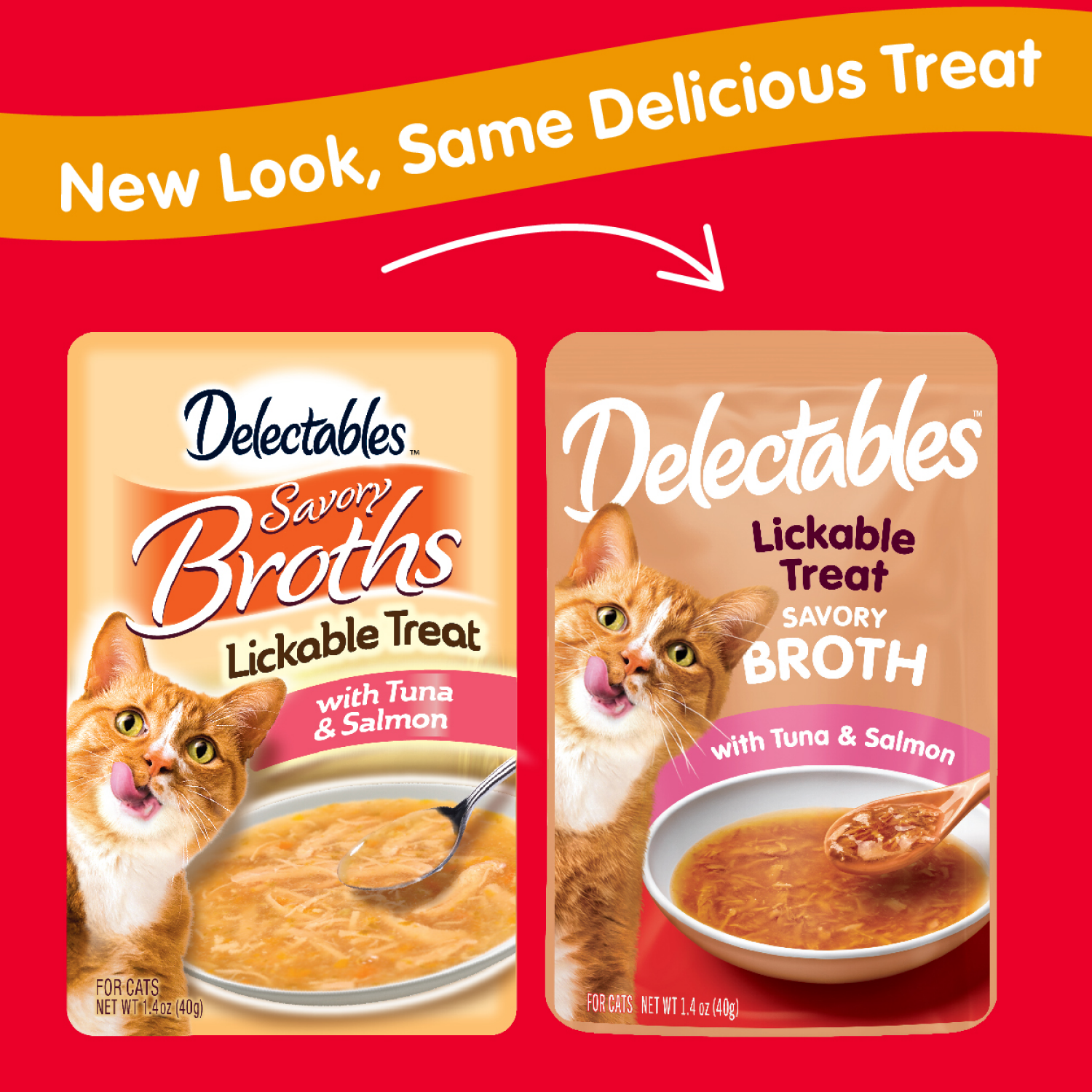 slide 2 of 2, Delectables Savory Broths Lickable Treat, Tuna & Salmon, 1.4 oz