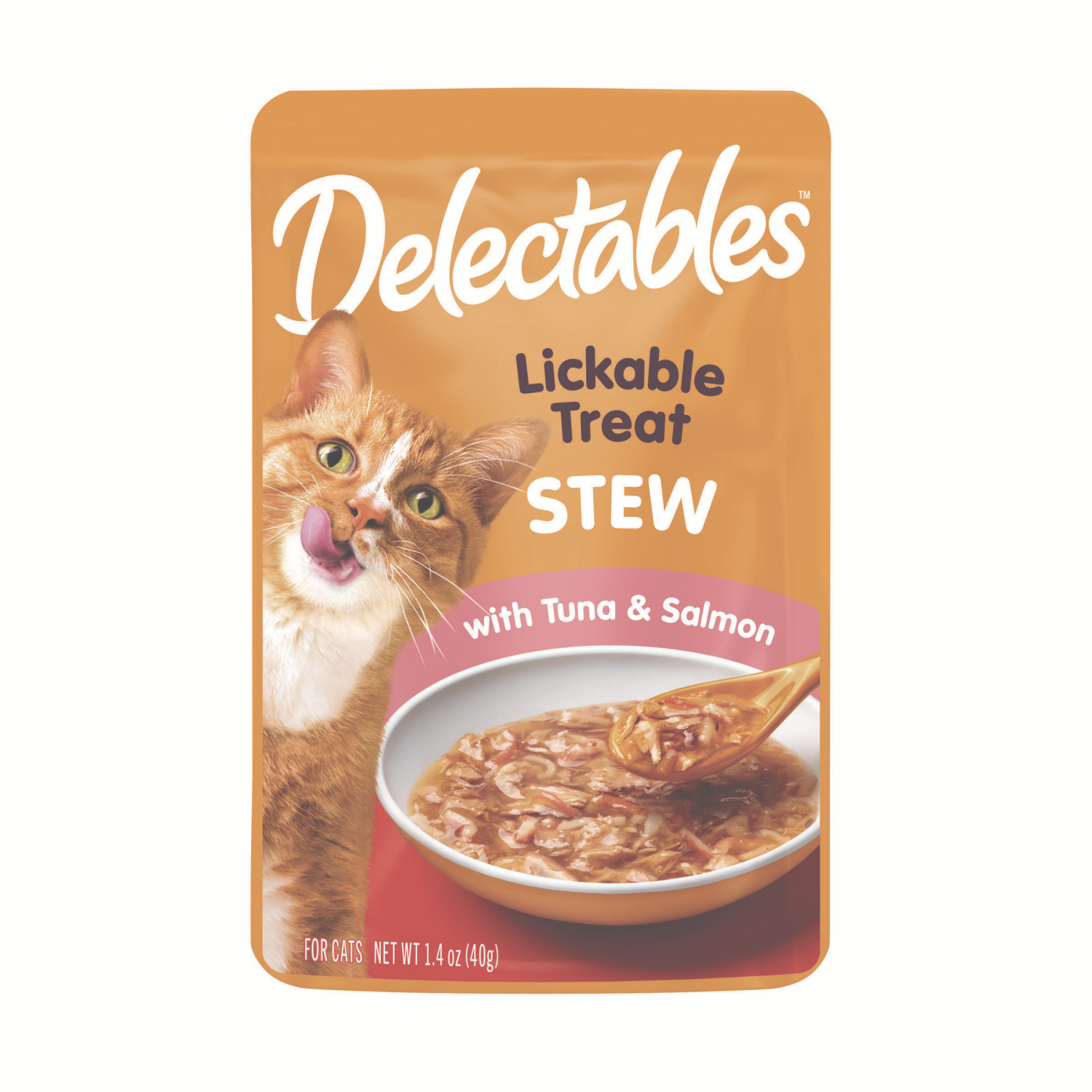 slide 1 of 2, Delectables Stew Lickable Treat with Tuna & Salmon 1.4 oz, 1.4 oz