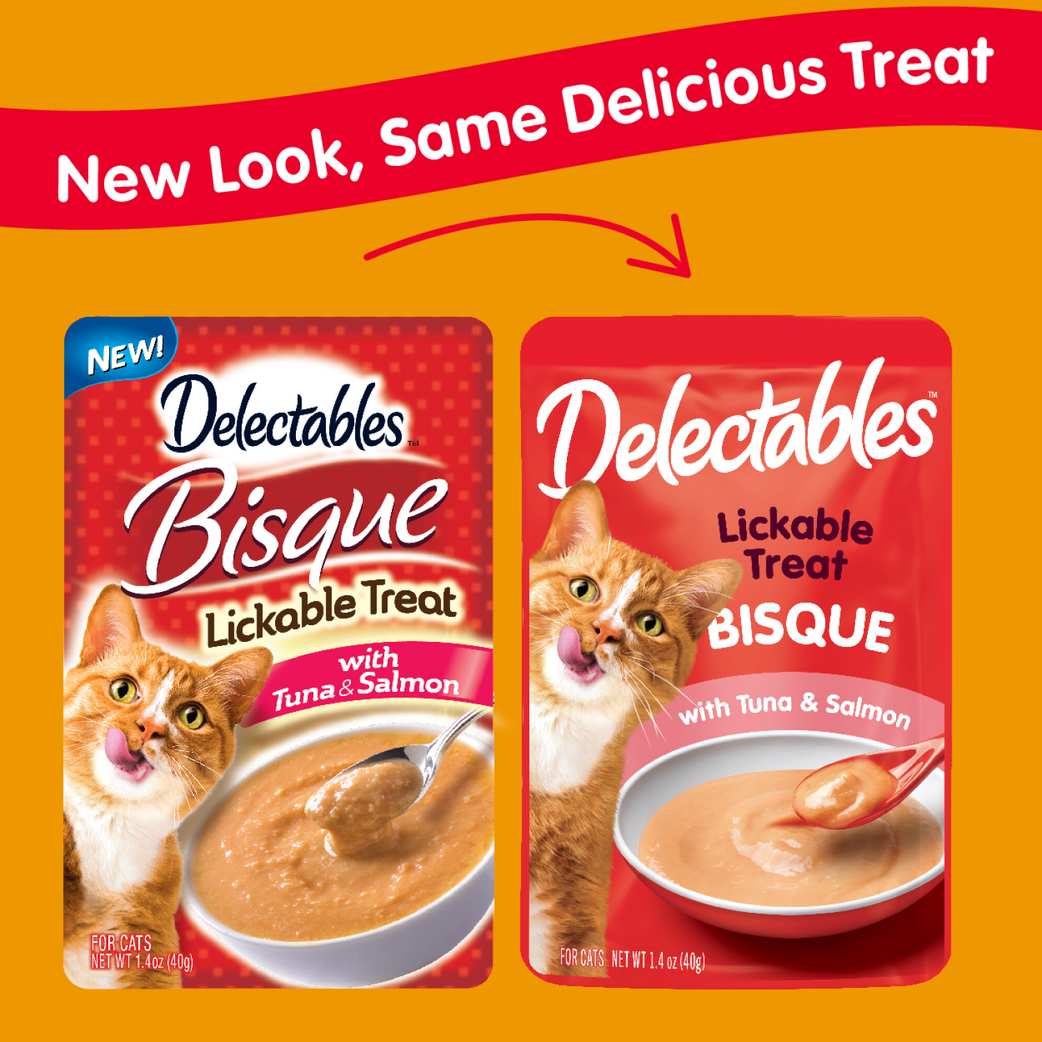 slide 2 of 2, Delectables Bisque Lickable Treat with Tuna & Salmon 1.4 oz, 1.4 oz