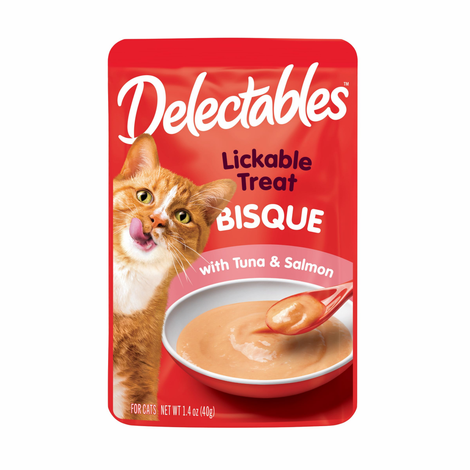 slide 1 of 2, Delectables Bisque Lickable Treat with Tuna & Salmon 1.4 oz, 1.4 oz