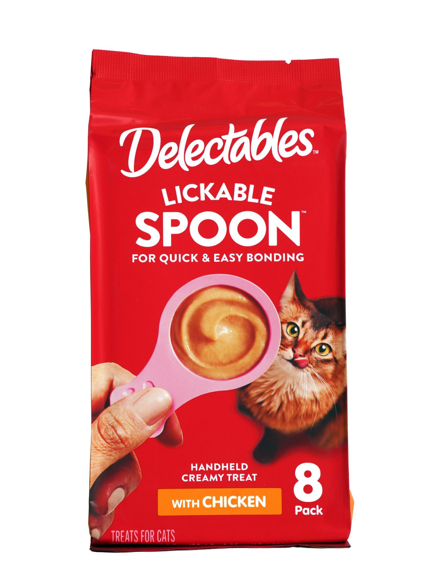 slide 1 of 1, Delectables Lickable Spoon with Chicken Treats for Cats 8 - 0.35 oz Pack, 8 ct