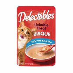 Delectables Bisque Lickable Cat Treat, Tuna & Shrimp